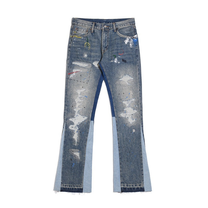 "Wavy" Flared Denim